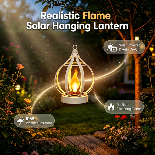 📢📢50 % Rabatt!!🥳🌙🔥 Realistische hängende Solar-Fackellichter 🏡 Ideal für abendliche Gartenpartys
