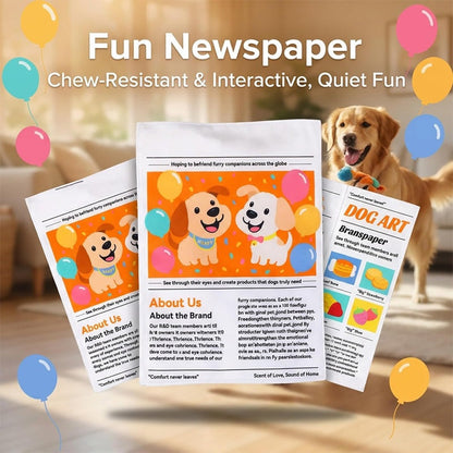 📰🐶 Interaktives Zeitung-Kauspielzeug für Hunde – realistisches Zeitungsdesign | Sicher & extrem abriebfest, unterstützt die Zahngesundheit Ihres Hundes🦷