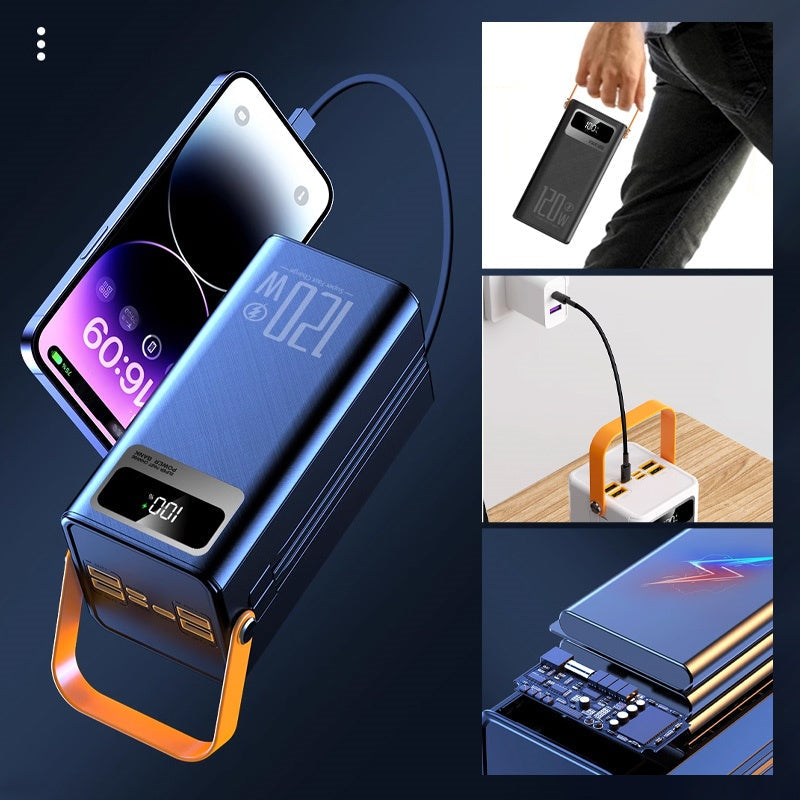 📢📢 50 % RABATT !! ⏰Tragbare Powerbank mit 120W Schnellladung und LED-Licht