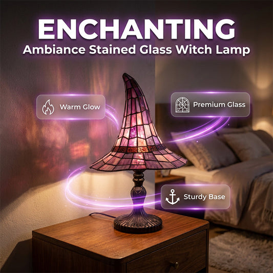 🔥🔥 2026 NEU 🥳🧙‍♀️ Handgefertigte Gothic Witch Hat Lampe – warmes LED-Licht, aus Harz, vielseitig als Nachtlicht & dekoratives Geschenk für Zuhause 🏠