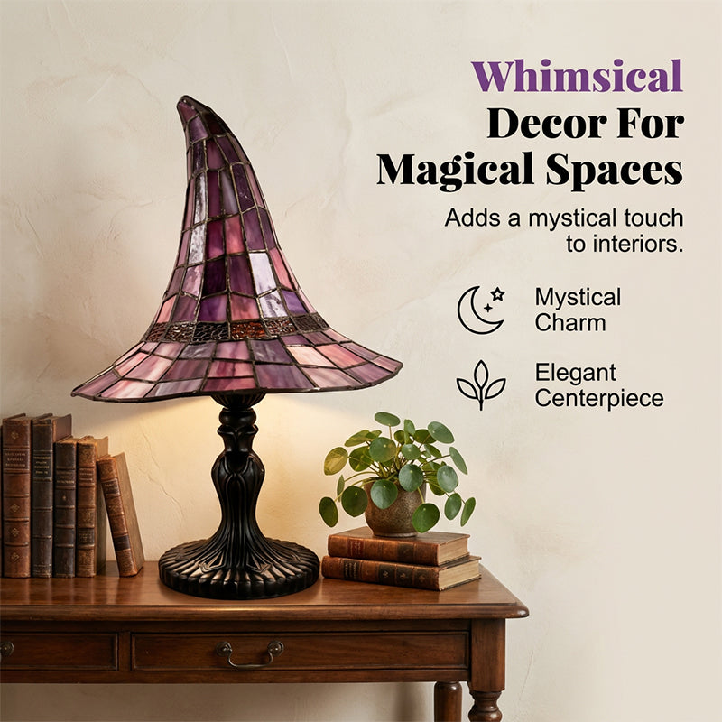 🔥🔥 2026 NEU 🥳🧙‍♀️ Handgefertigte Gothic Witch Hat Lampe – warmes LED-Licht, aus Harz, vielseitig als Nachtlicht & dekoratives Geschenk für Zuhause 🏠