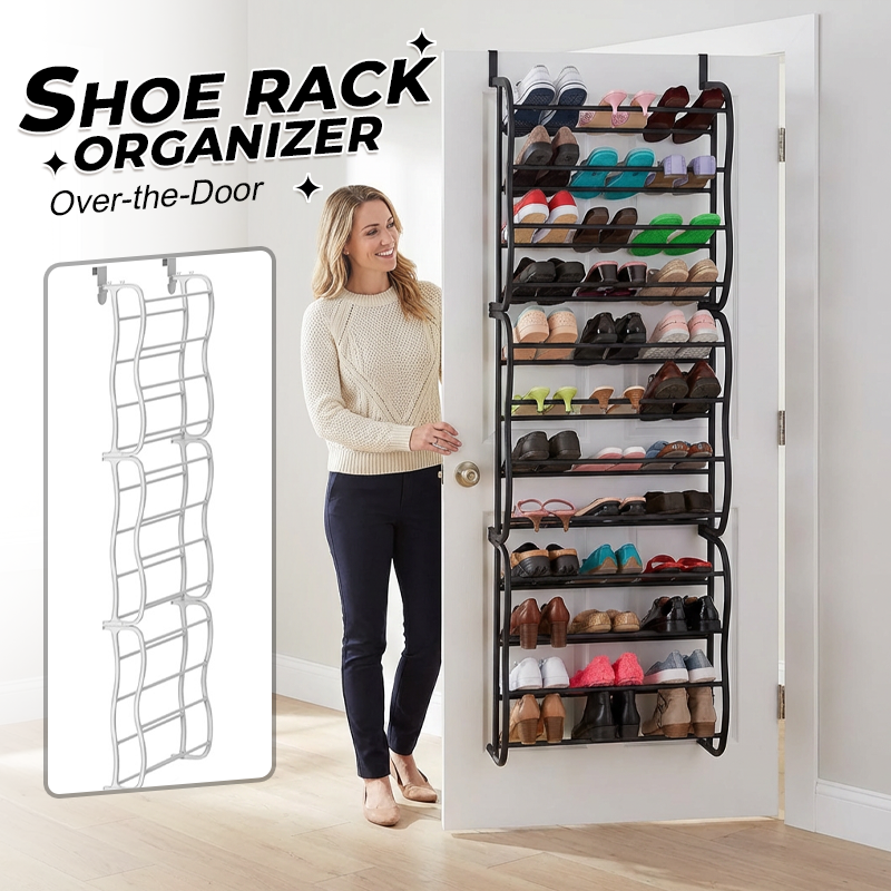 👟 JETZT 50 % RABATT! 🏆 Schuhregal für die Tür – 24 Fächer & werkzeuglose Montage – Passend für Standardtüren, bietet Platz für bis zu 24 Paar Schuhe – ideal für Eingangsbereich oder Kleiderschrank 🚪✨