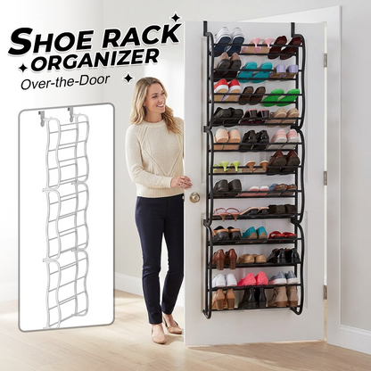 👟 JETZT 50 % RABATT! 🏆 Schuhregal für die Tür – 24 Fächer & werkzeuglose Montage – Passend für Standardtüren, bietet Platz für bis zu 24 Paar Schuhe – ideal für Eingangsbereich oder Kleiderschrank 🚪✨