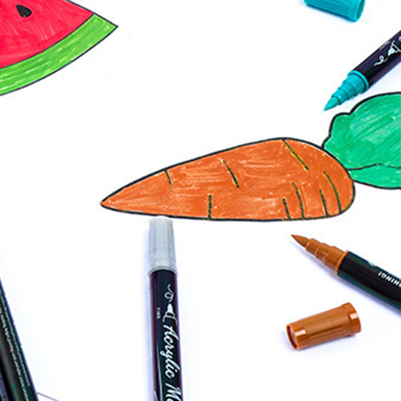 🎨 50% RABATT! ⏳🖌️Schnelltrocknendes Acrylmarker-Set mit zwei Spitzen✨