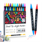 🎨 50% RABATT! ⏳🖌️Schnelltrocknendes Acrylmarker-Set mit zwei Spitzen✨