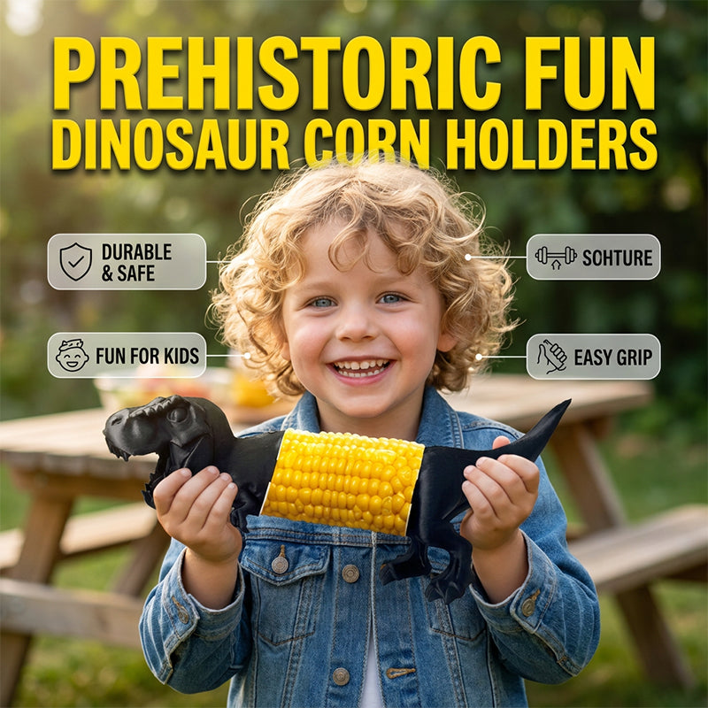 Fun Dining Dinosaur Corn Cob Holders
