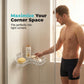 📢📢50 % Rabatt!! ⏰⚡Selbstklebendes Eckregal für die Dusche ohne Bohren, platzsparende Aufbewahrung für Badezimmer🚿🧴