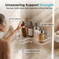 📢📢50 % Rabatt!! ⏰⚡Selbstklebendes Eckregal für die Dusche ohne Bohren, platzsparende Aufbewahrung für Badezimmer🚿🧴