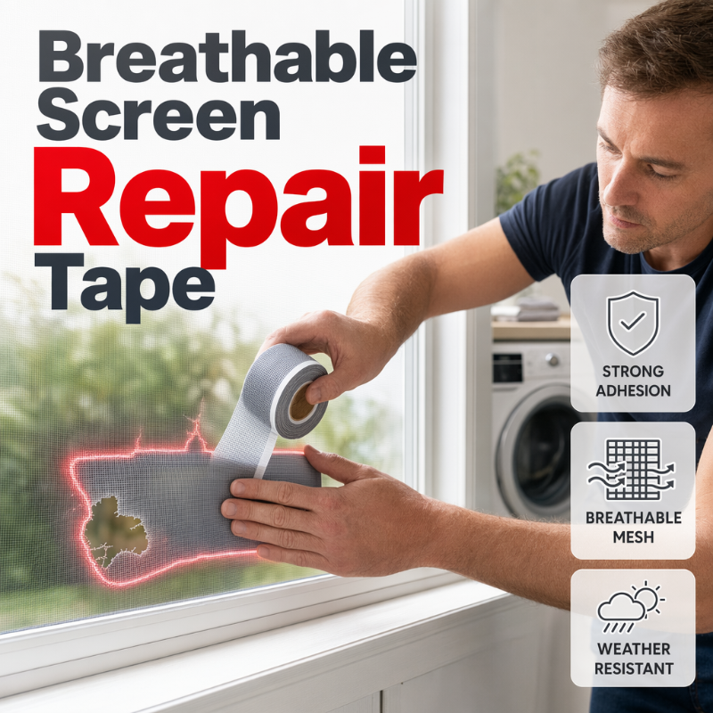 🛠️ 50 % RABATT! Multifunktionales Netzreparaturband – 5–10 m Rolle für Fenster, Fliegengitter & Käfige! ✨ Stark haftend – wasserdicht & strapazierfähig. 🧷 Auf die gewünschte Größe zuschneiden