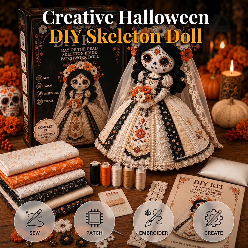 🎁 Neu eingetroffen: 49% Rabatt 🧵 Gruseliges Skelett-Bastelset