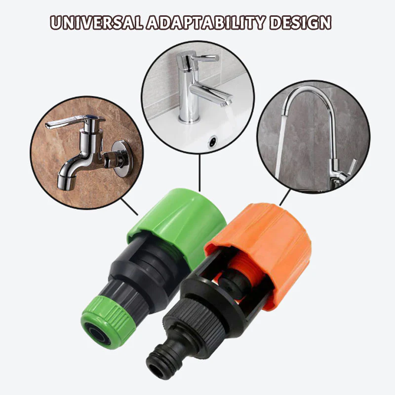 ❄️Sommerfrische 50 % Rabatt!🔧Universal-Wasserhahnadapter für Gartenschlauch – Werkzeugloser Schnellanschluss für Küchenarmatur, Balkon, Garten & Reinigung