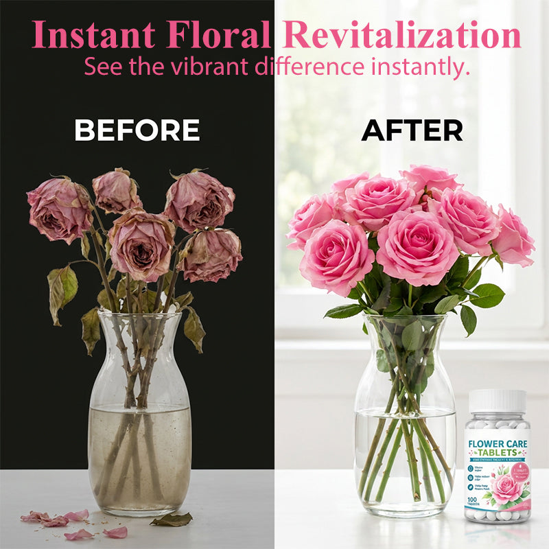 🌸Flower Preservation Water Purifier Tablets💐 One tablet—keeps bouquets vibrant & vase water crystal-clear