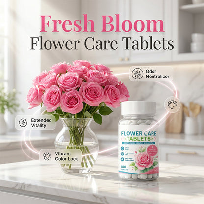 🥳 50 % Rabatt!! 🌸Blumenkonservierungs-Wasserreinigungstabletten💐 Eine Tablette – hält Blumensträuße frisch und Vasenwasser kristallklar