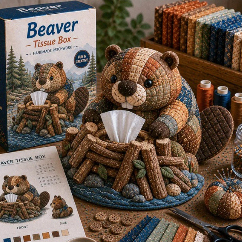 🎁Bastelset für eine Taschentuchbox mit niedlichen kleinen Tieren🐨🦦