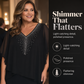 🌸Sommerangebote 2026💐Strassbesetztes Cape-Kleid mit V-Ausschnitt und Chiffon-Überwurf