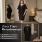 🌸Sommerangebote 2026💐Strassbesetztes Cape-Kleid mit V-Ausschnitt und Chiffon-Überwurf