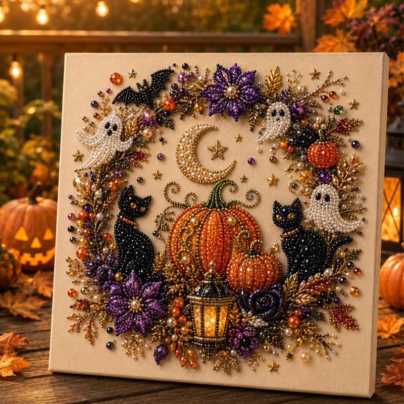🔥🎁Letzter Tag: 50 % Rabatt – 👻✨Halloween Geisterperlen-Bastelset