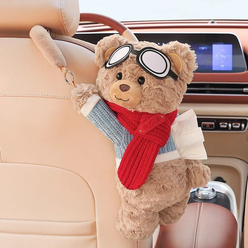 🥳2026 HEISSER VERKAUF🥳💞Über 50.000 verkauft!⏳✨Niedlicher Bären-Plüsch-Taschentuchhalter fürs Auto