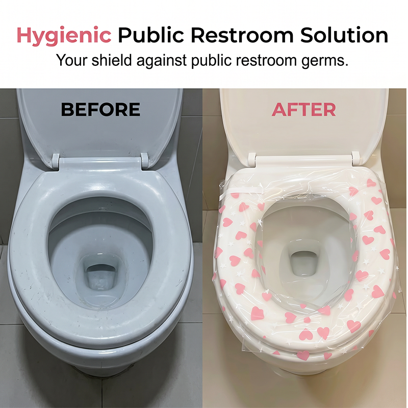 🚽🛡️ Disposable toilet seat cover – waterproof, universal fit, travel-friendly!