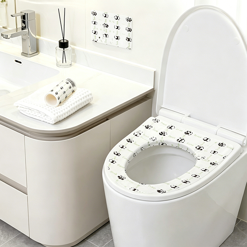 🚽🛡️ Disposable toilet seat cover – waterproof, universal fit, travel-friendly!