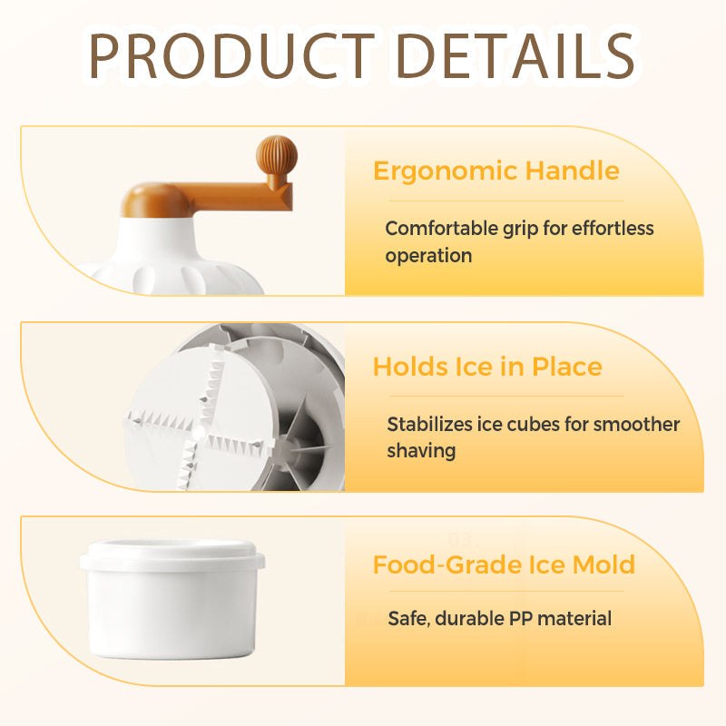 ❄️Summer cool-down deal: just £10.99!!⚡50K+ SOLD!❄️Manual Ice Shaver Machine with Ice Mold