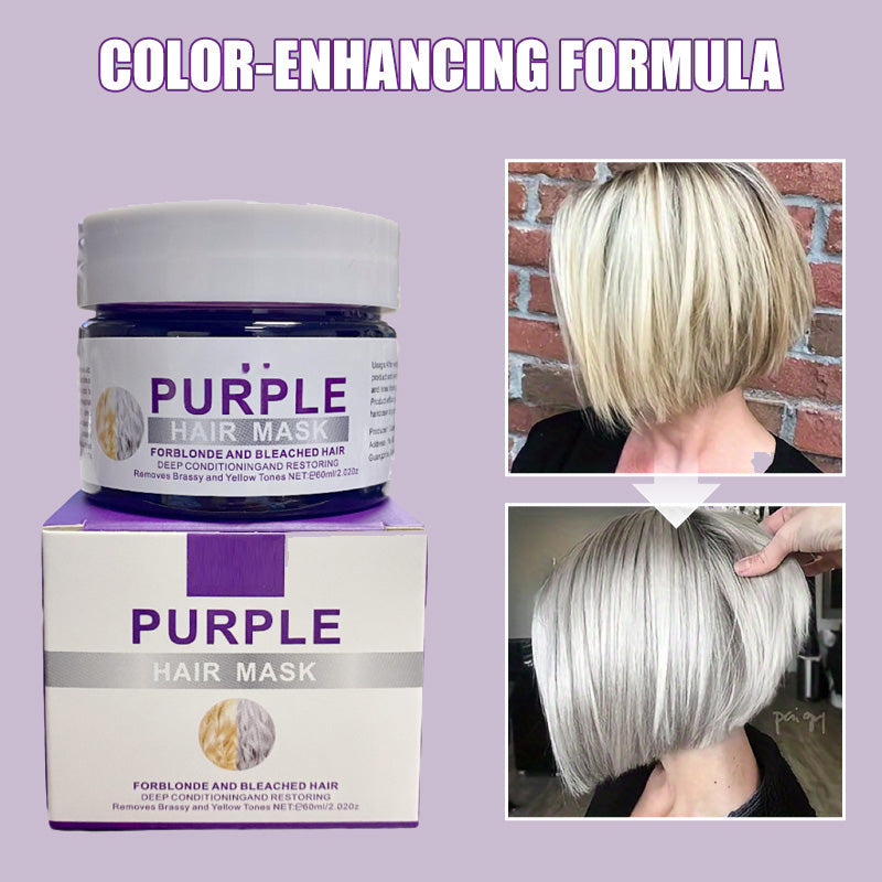 🏆 Letzter Tag zum Sonderpreis von nur 9 €!✨Feuchtigkeitsspendende, violette Haarmaske mit langanhaltendem Duft, Anti-Gelbstich-Intensivpflege für blondiertes Haar