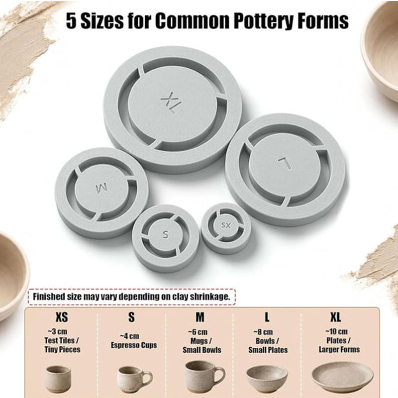 Pottery Foot Ring Template Centering Tool for Clay Trimming