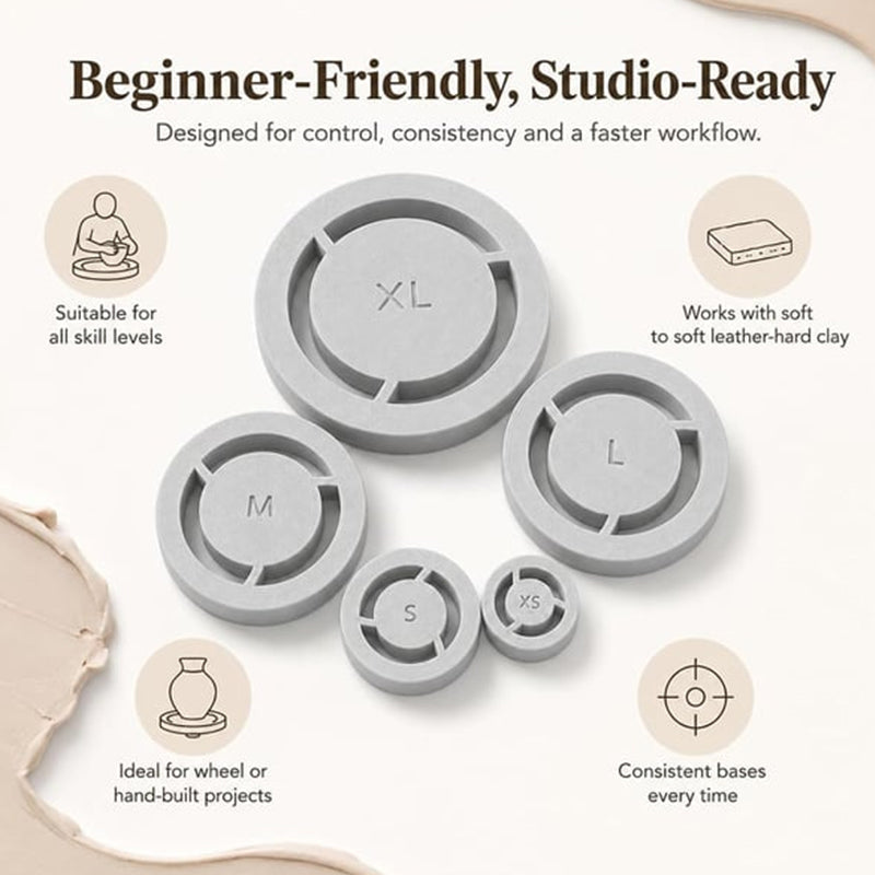 Pottery Foot Ring Template Centering Tool for Clay Trimming