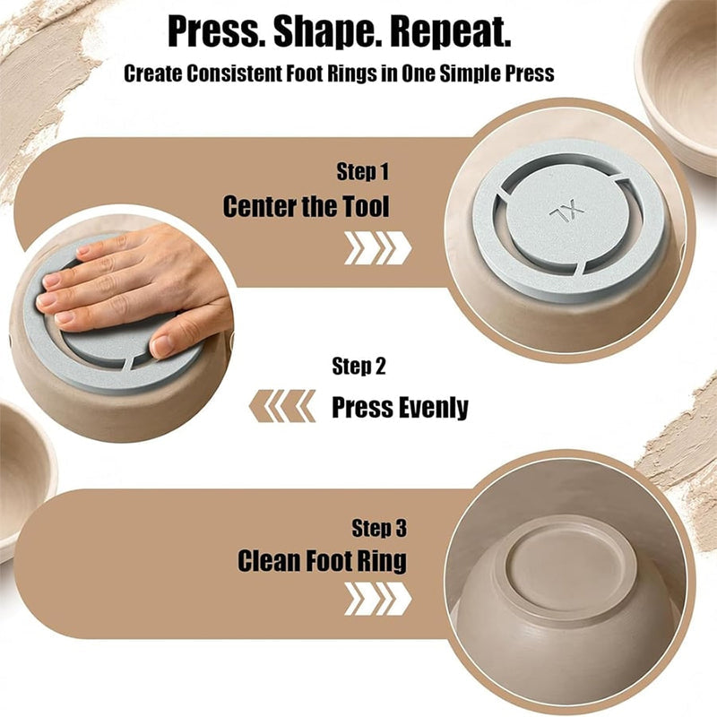 Pottery Foot Ring Template Centering Tool for Clay Trimming