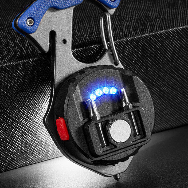 🔥 Neuheit 2026 🔥🔦 Multifunktions-COB-Schlüsselanhängerlampe mit Fensterbrecher, Gurtschneider und Magnet – tragbare Notfallleuchte für Outdoor
