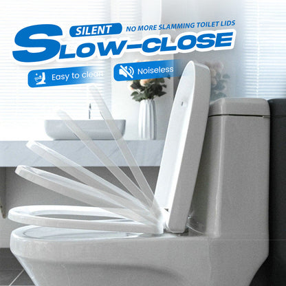 📢📢50 % Rabatt!! ⏰🚽 Ergonomischer Soft-Close-Toilettensitz mit Ein-Klick-Abnehmbefunktion, einfache Montage | 🧽 Dicker PP-Sitz leicht zu reinigen, passend für U/V/O-/quadratische Becken
