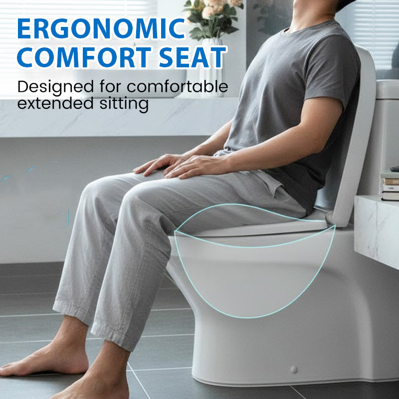 📢📢50 % Rabatt!! ⏰🚽 Ergonomischer Soft-Close-Toilettensitz mit Ein-Klick-Abnehmbefunktion, einfache Montage | 🧽 Dicker PP-Sitz leicht zu reinigen, passend für U/V/O-/quadratische Becken