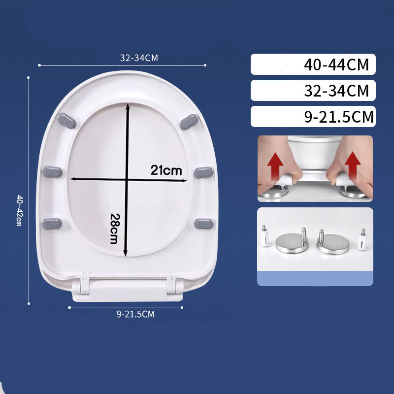 📢📢50 % Rabatt!! ⏰🚽 Ergonomischer Soft-Close-Toilettensitz mit Ein-Klick-Abnehmbefunktion, einfache Montage | 🧽 Dicker PP-Sitz leicht zu reinigen, passend für U/V/O-/quadratische Becken