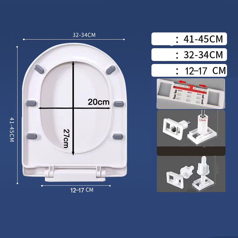 📢📢50 % Rabatt!! ⏰🚽 Ergonomischer Soft-Close-Toilettensitz mit Ein-Klick-Abnehmbefunktion, einfache Montage | 🧽 Dicker PP-Sitz leicht zu reinigen, passend für U/V/O-/quadratische Becken