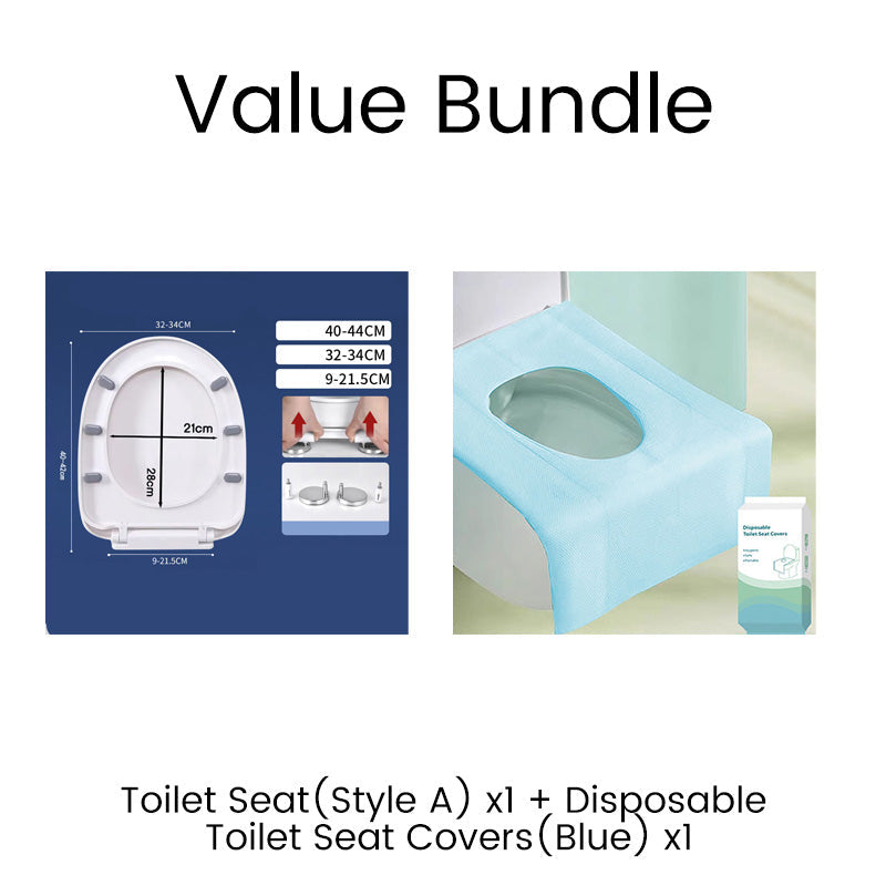 📢📢50 % Rabatt!! ⏰🚽 Ergonomischer Soft-Close-Toilettensitz mit Ein-Klick-Abnehmbefunktion, einfache Montage | 🧽 Dicker PP-Sitz leicht zu reinigen, passend für U/V/O-/quadratische Becken