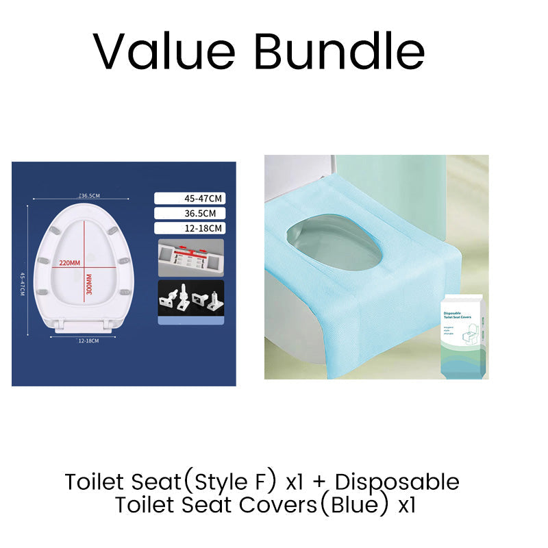📢📢50 % Rabatt!! ⏰🚽 Ergonomischer Soft-Close-Toilettensitz mit Ein-Klick-Abnehmbefunktion, einfache Montage | 🧽 Dicker PP-Sitz leicht zu reinigen, passend für U/V/O-/quadratische Becken