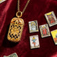 🔮✨ Vintage Tarot Medaillon-Halskette mit Anhänger  🎁 −50 % JETZT!!