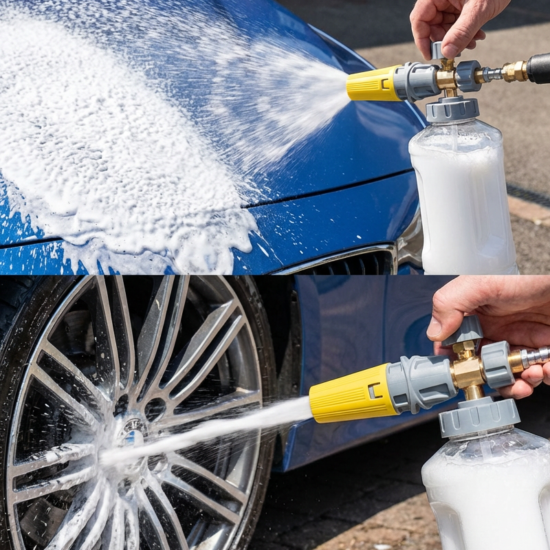 📢📢50 % Rabatt!! ⏰💦 Hochdruck-Schaumpistole für die Autowäsche - Entfernt schonend hartnäckigen Schmutz & schützt den Lack | PROFESSIONELLE AUTOWASCHE ZU HAUSE🚗