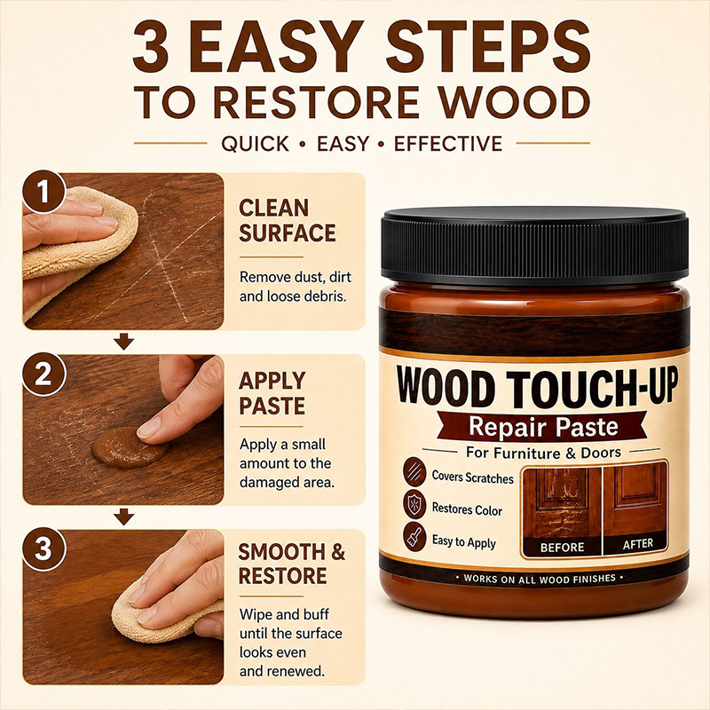 🥳2026 HOT SALE🥳💞50K+ SOLD!💥🧼✨ 50% OFF! Professional Wood Scratch Repair Kit