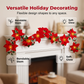 🎄 Weihnachts‑Poinsettia‑Lichterkette, bunte Weihnachtsstern‑Blumen‑LED‑Lichterkette für Dekoration, Innen‑ und Außeneinsatz
