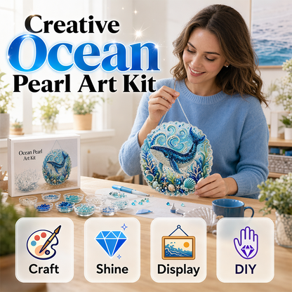 🎁🌊 DIY-Meeresperlenmalerei – Gestalte dein eigenes, einzigartiges Wandbild mit einem wunderschönen Meeresmotiv