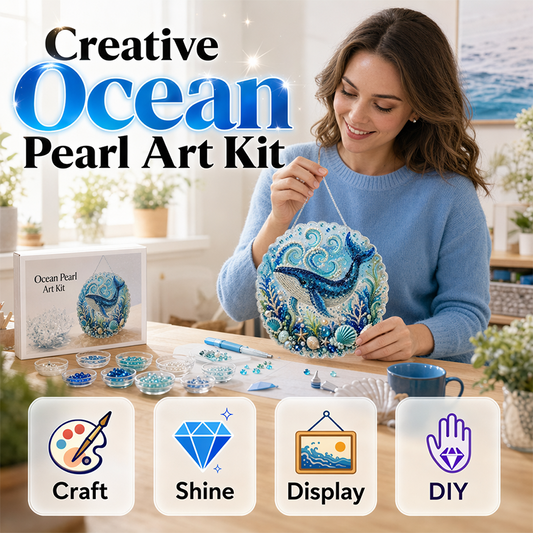 🎁🌊 DIY-Meeresperlenmalerei – Gestalte dein eigenes, einzigartiges Wandbild mit einem wunderschönen Meeresmotiv