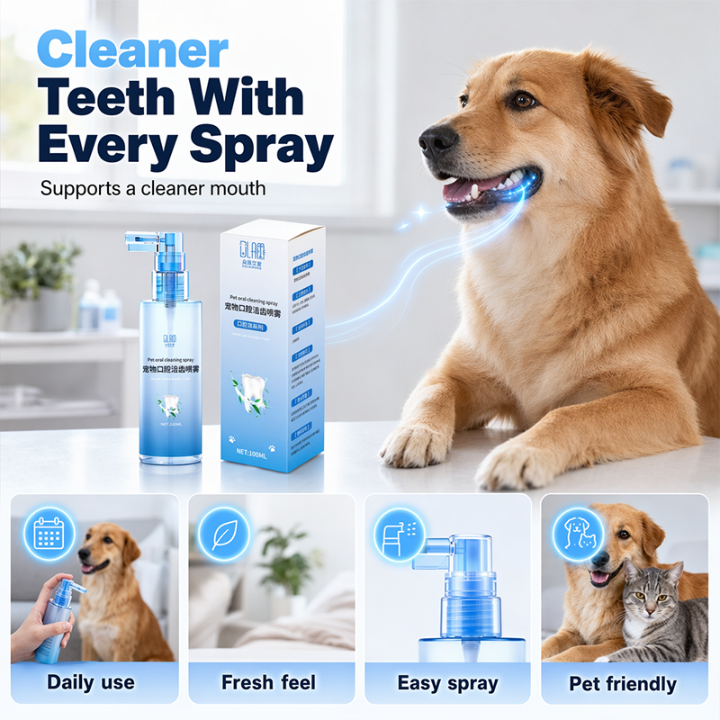 Pet Oral Cleaning Spray for Dogs & Cats