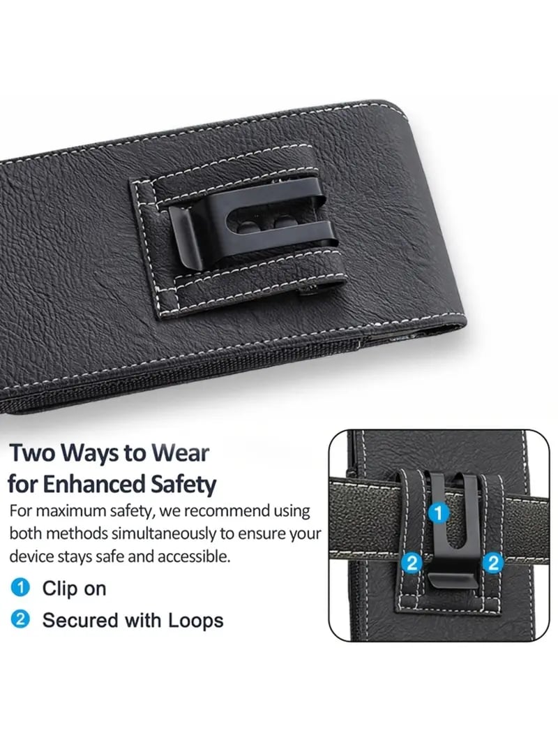 ⚡ Großer Rabatt | Gürteltasche für Smartphones 📱 Mehrfach-Tasche aus Leder mit Kartenfach