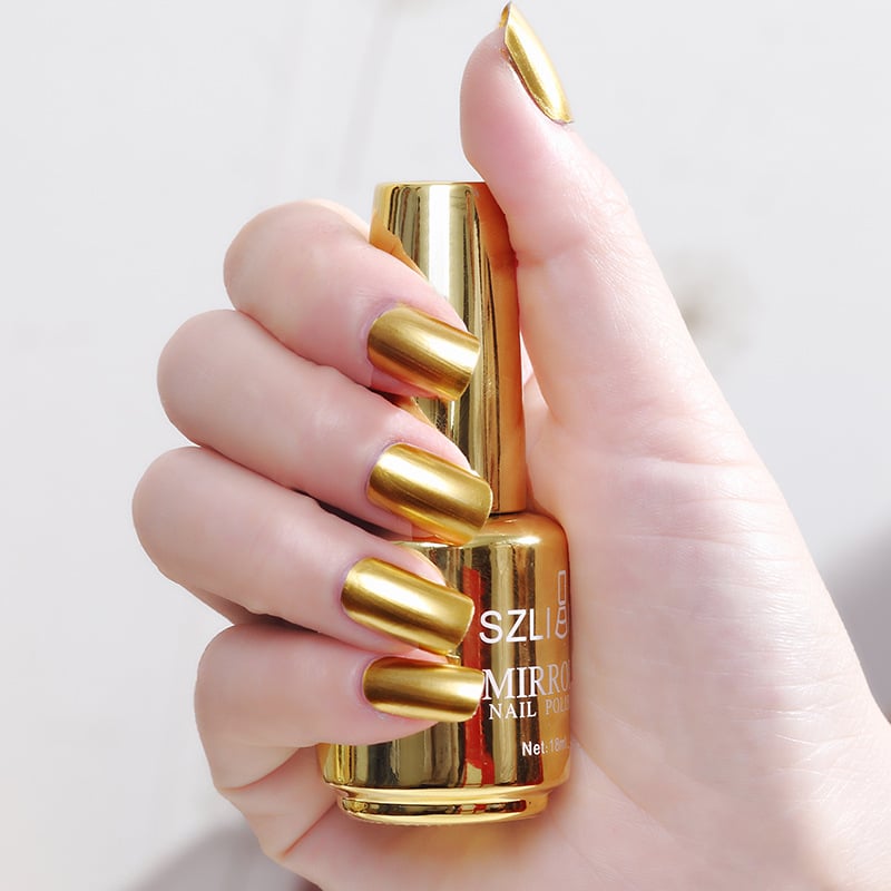 📢📢50 % Rabatt!!🥳 💞 50K+ VERKAUFT! 💎🎁 2026 Glamouröser Metallic-Spiegel-Nagellack✨