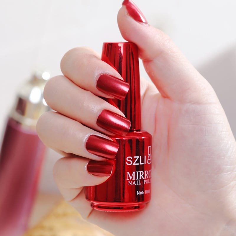 📢📢50 % Rabatt!!🥳 💞 50K+ VERKAUFT! 💎🎁 2026 Glamouröser Metallic-Spiegel-Nagellack✨
