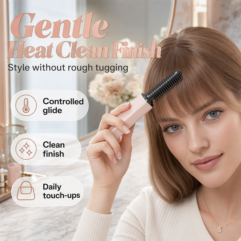 ⏳💥 Nur 3 Std. | 9,99 €!! 🔥✨Tragbarer Pony‑Styling‑Kamm – Einfaches Frisieren unterwegs