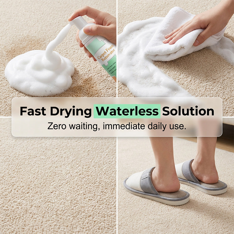 🔥🎁 2+1 GRATIS!!🥳 💞 50K+ VERKAUFT! ⚡🧼 Wasserloser Teppich-Schaumreiniger mit Reinigungstuch