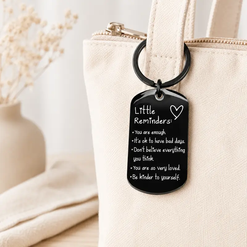 🔥🎁 50 % Rabatt!! ✨🔑 Edelstahl‑Schlüsselanhänger mit inspirierender Gravur