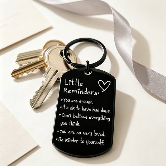 🔥🎁 50 % Rabatt!! ✨🔑 Edelstahl‑Schlüsselanhänger mit inspirierender Gravur